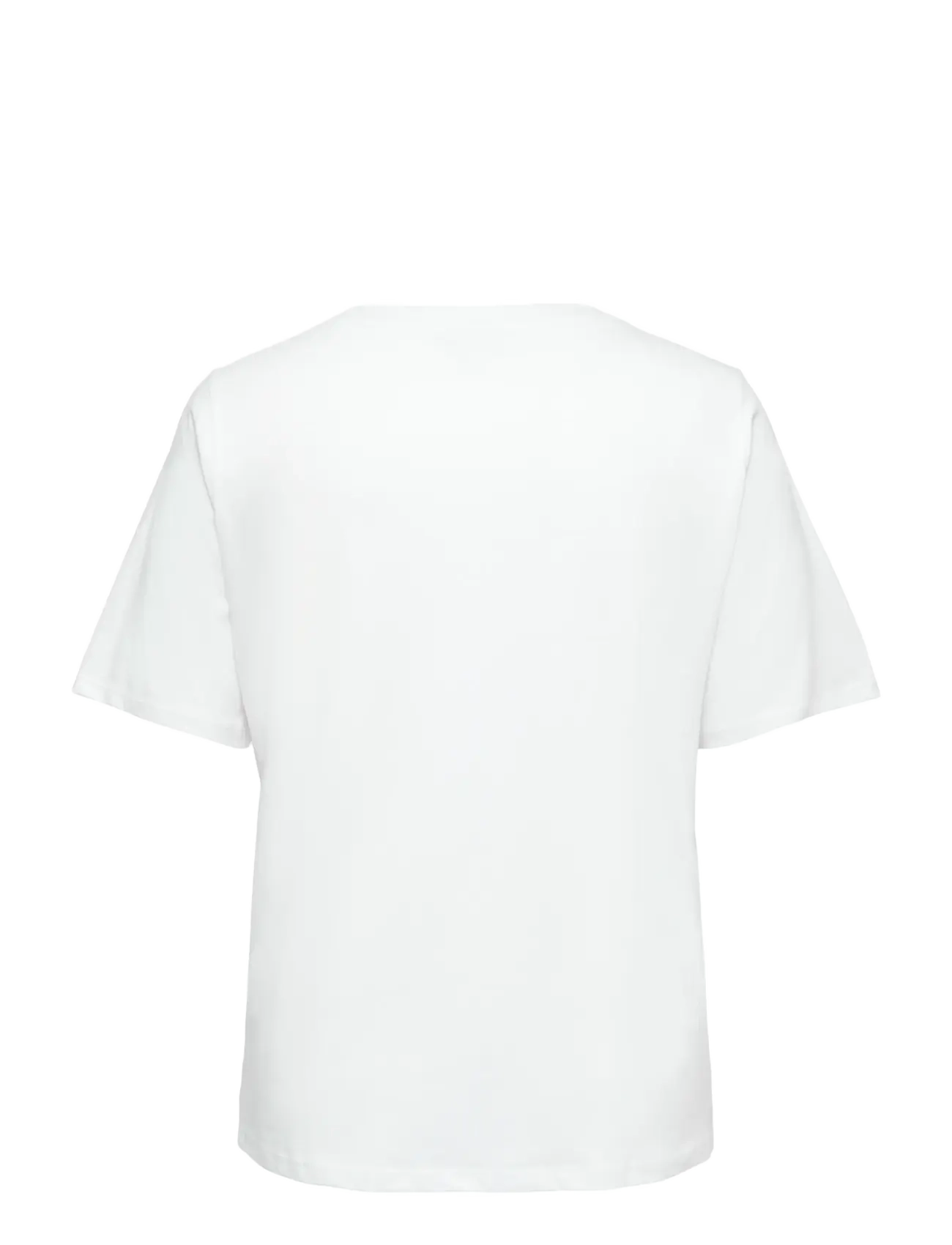 ONLY Carmakoma - CARRYDER SS SLEEVE O-NECK REG SLIT TEE - t-shirts - bright white - 1