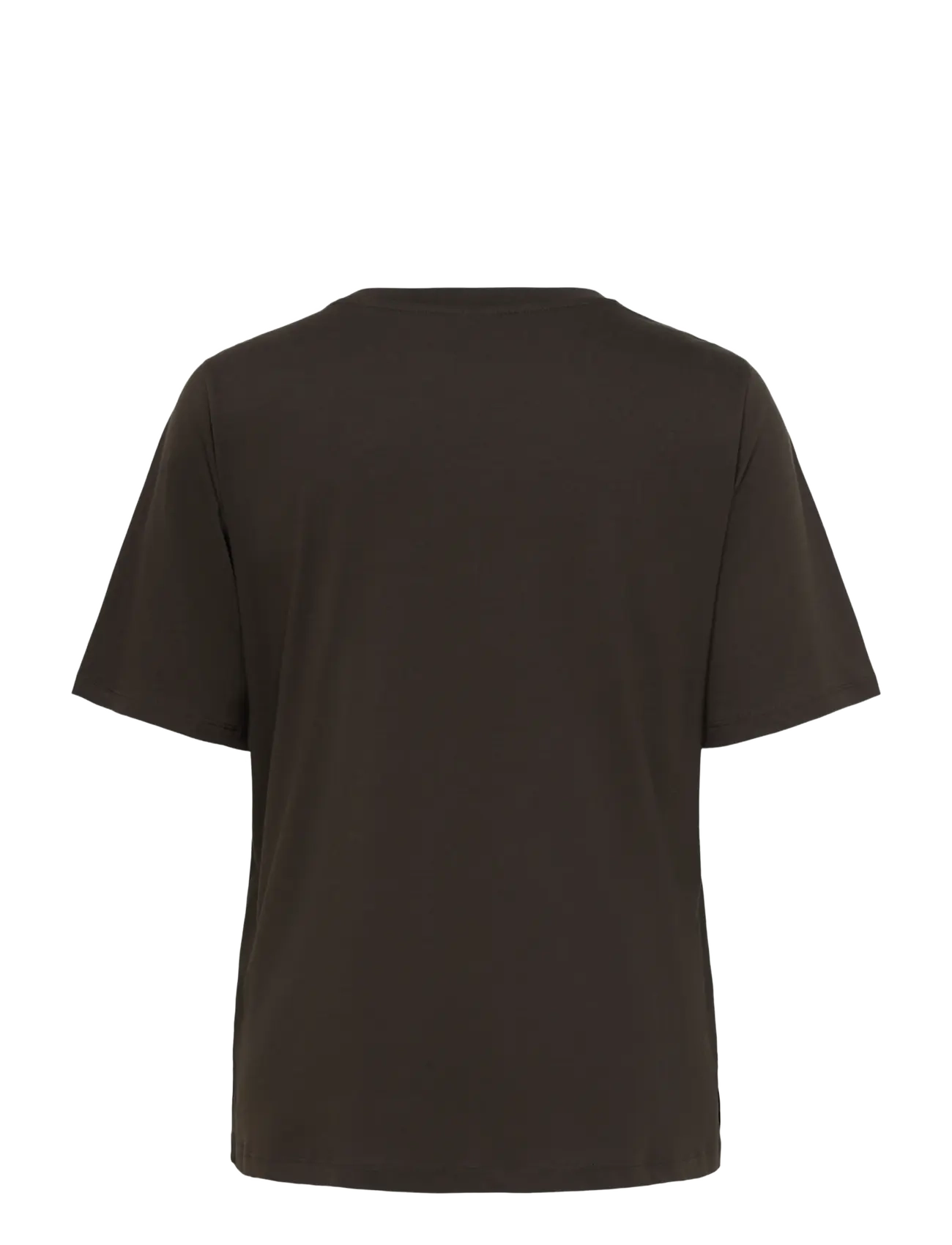 ONLY Carmakoma - CARRYDER SS SLEEVE O-NECK REG SLIT TEE - t-shirts - coffee bean - 1