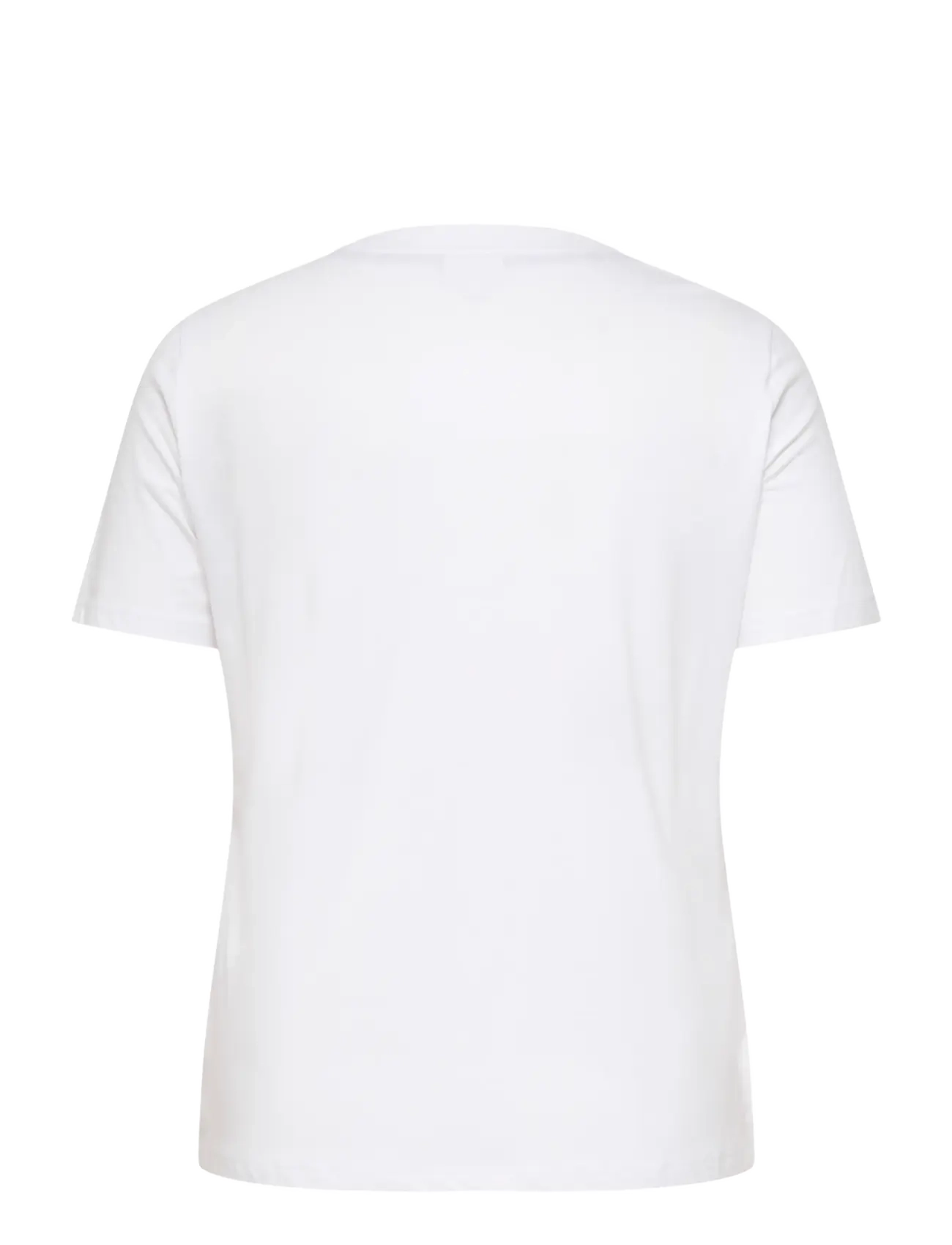ONLY Carmakoma - CARBEAU S/S O-NECK JEANS TEE JRS - t-shirts - bright white - 1