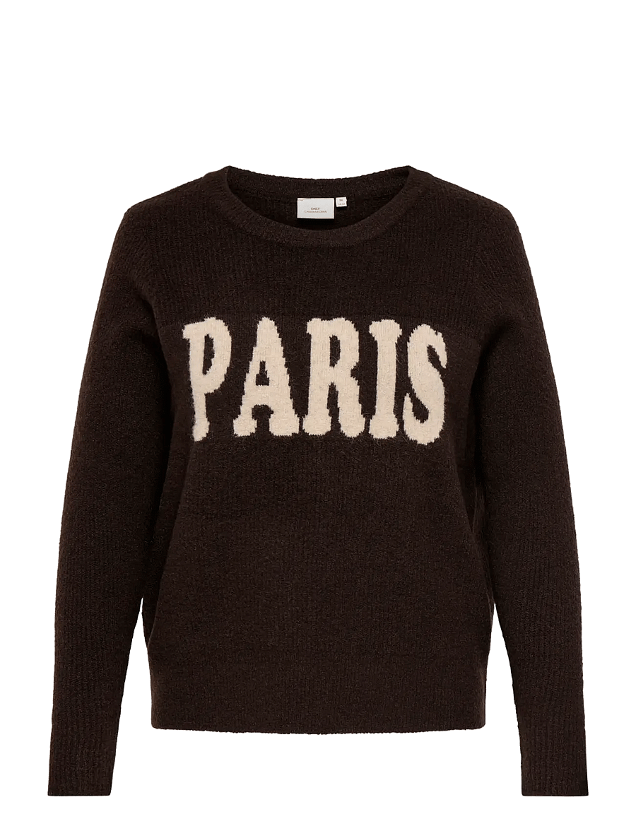 ONLY Carmakoma - CARJERICO L/S PULLOVER KNT - coffee bean - 1