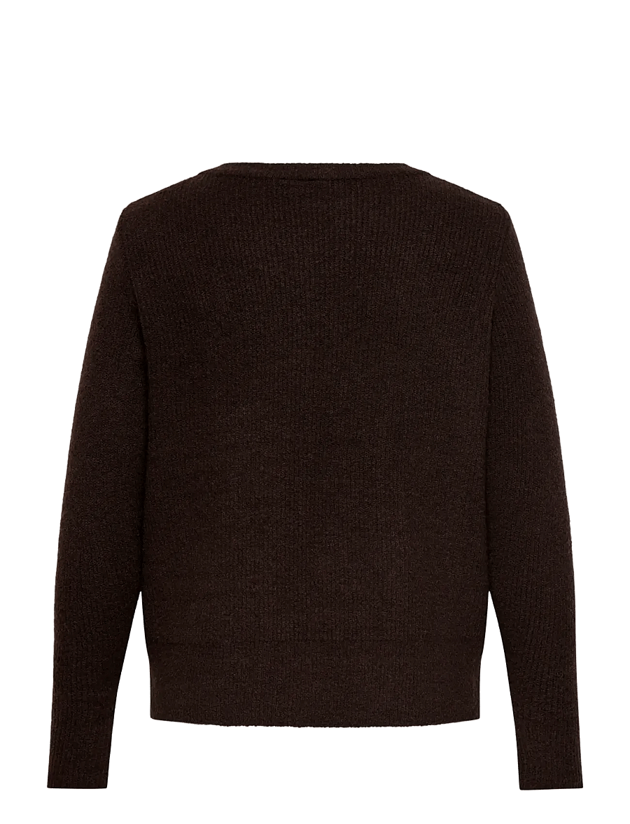 ONLY Carmakoma - CARJERICO L/S PULLOVER KNT - coffee bean - 2