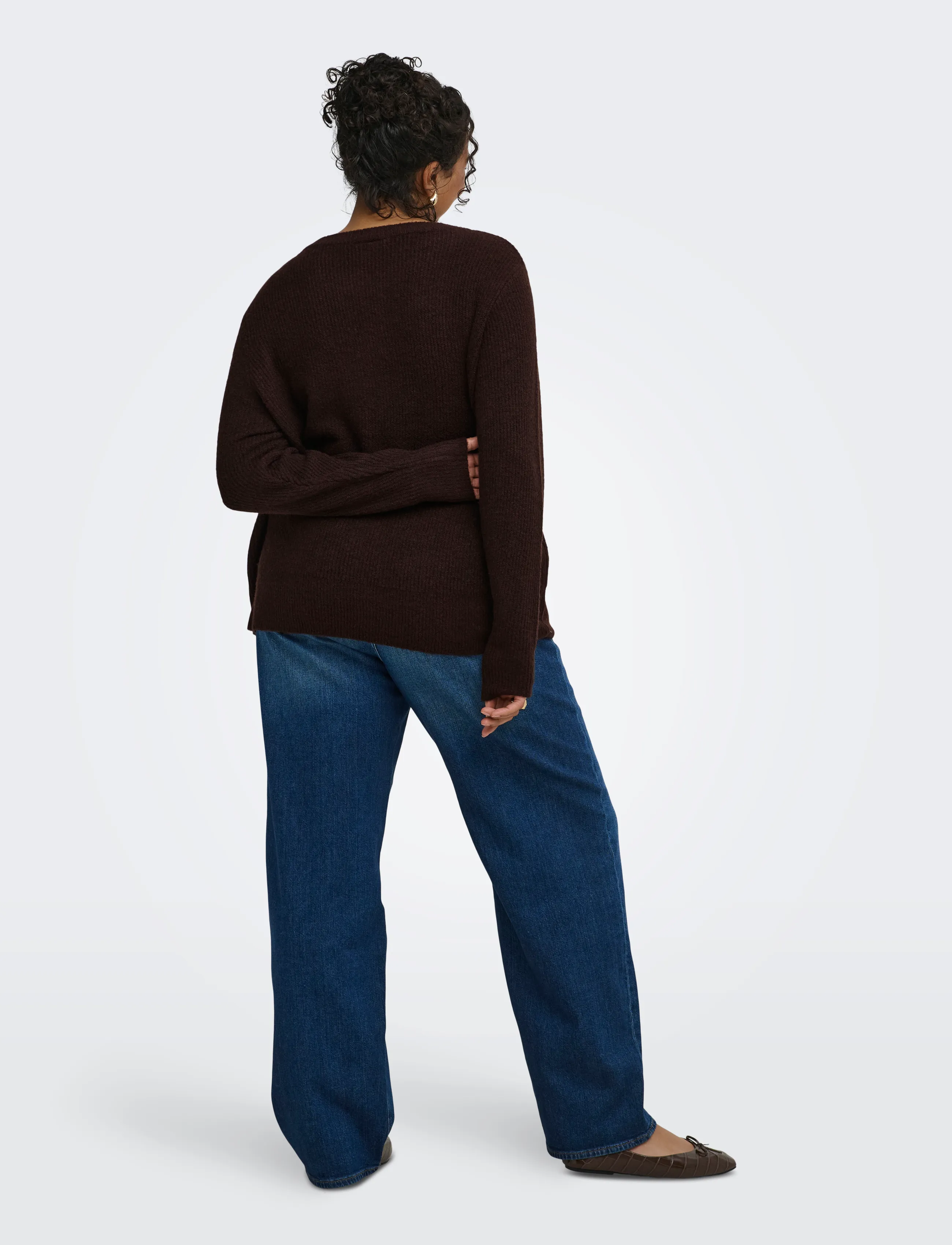 ONLY Carmakoma - CARJERICO L/S PULLOVER KNT - coffee bean - 3