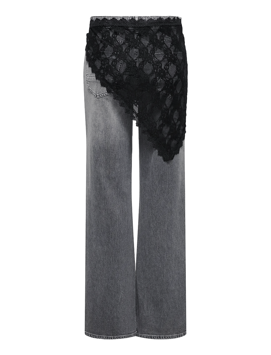 ONLY Carmakoma - CARSOF LACE SCARF WVN EX - tynde tørklæder - black - 1