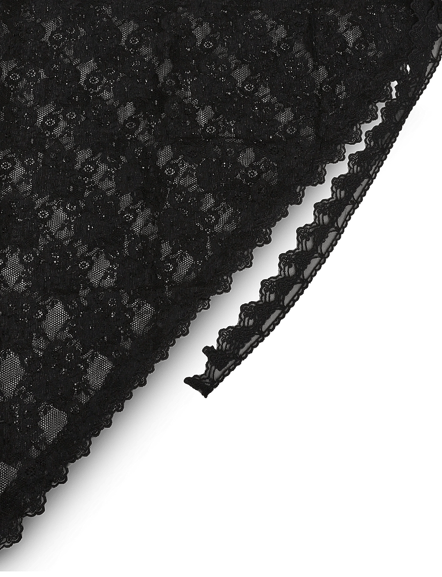 ONLY Carmakoma - CARSOF LACE SCARF WVN EX - tynde tørklæder - black - 1