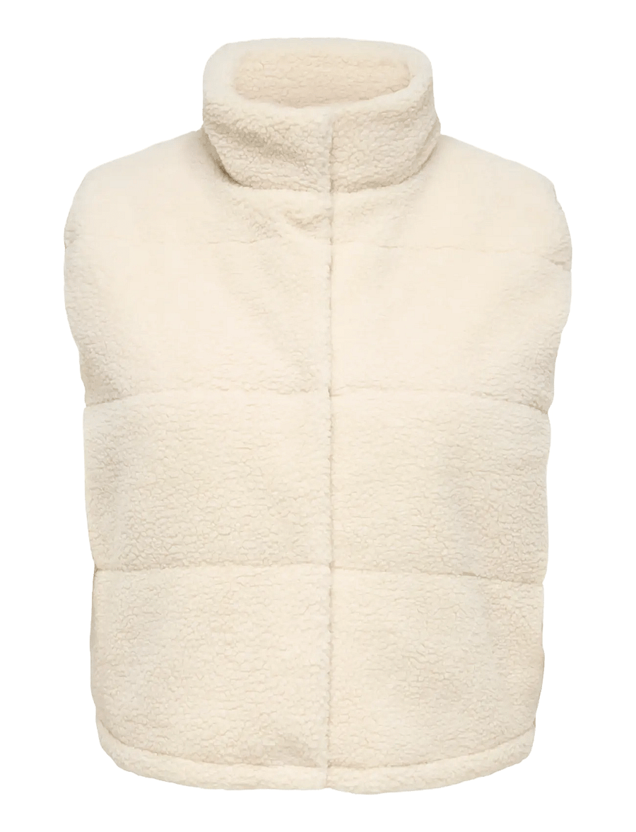 ONLY Carmakoma - CARSANDRA TEDDY WAISTCOAT OTW NOOS - fleece- und teddy-westen - pumice stone - 1