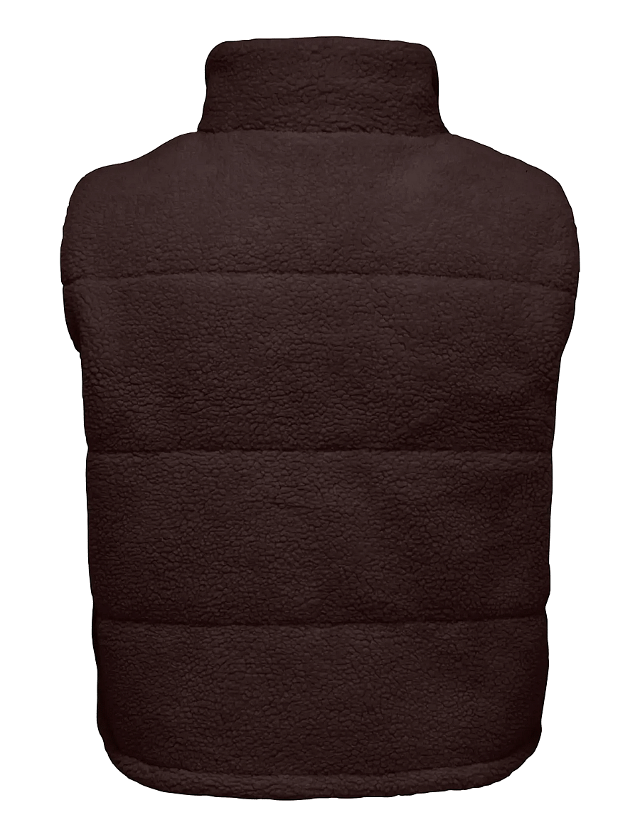 ONLY Carmakoma - CARSANDRA TEDDY WAISTCOAT OTW NOOS - fleece- och teddyvästar - seal brown - 1