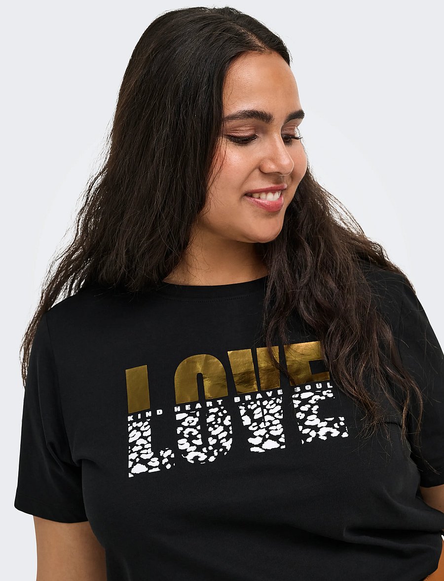 ONLY Carmakoma - CARKITA S/S REG TEE JRS NOOS - t-särgid - black - 5
