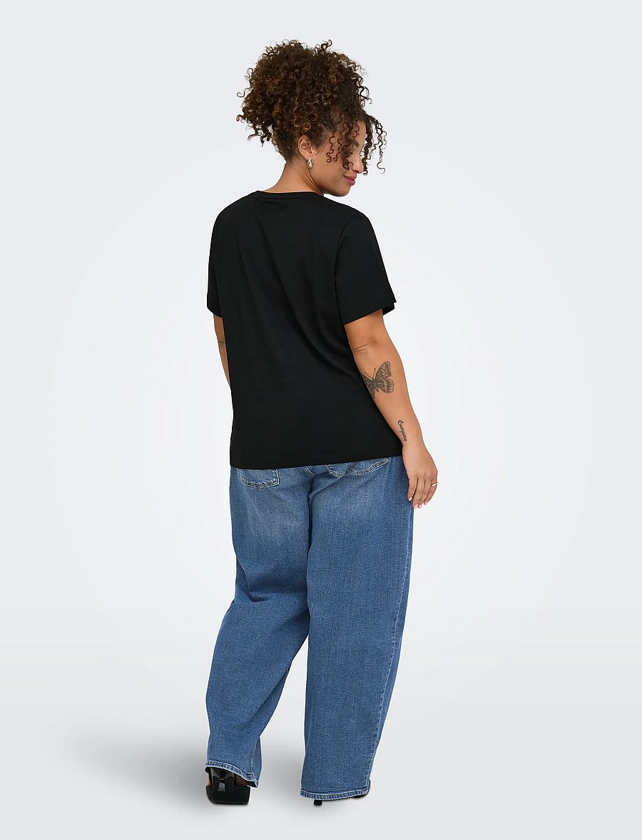 ONLY Carmakoma - CARKITA REG S/S TEE XMAS JRS - t-shirts - black - 3