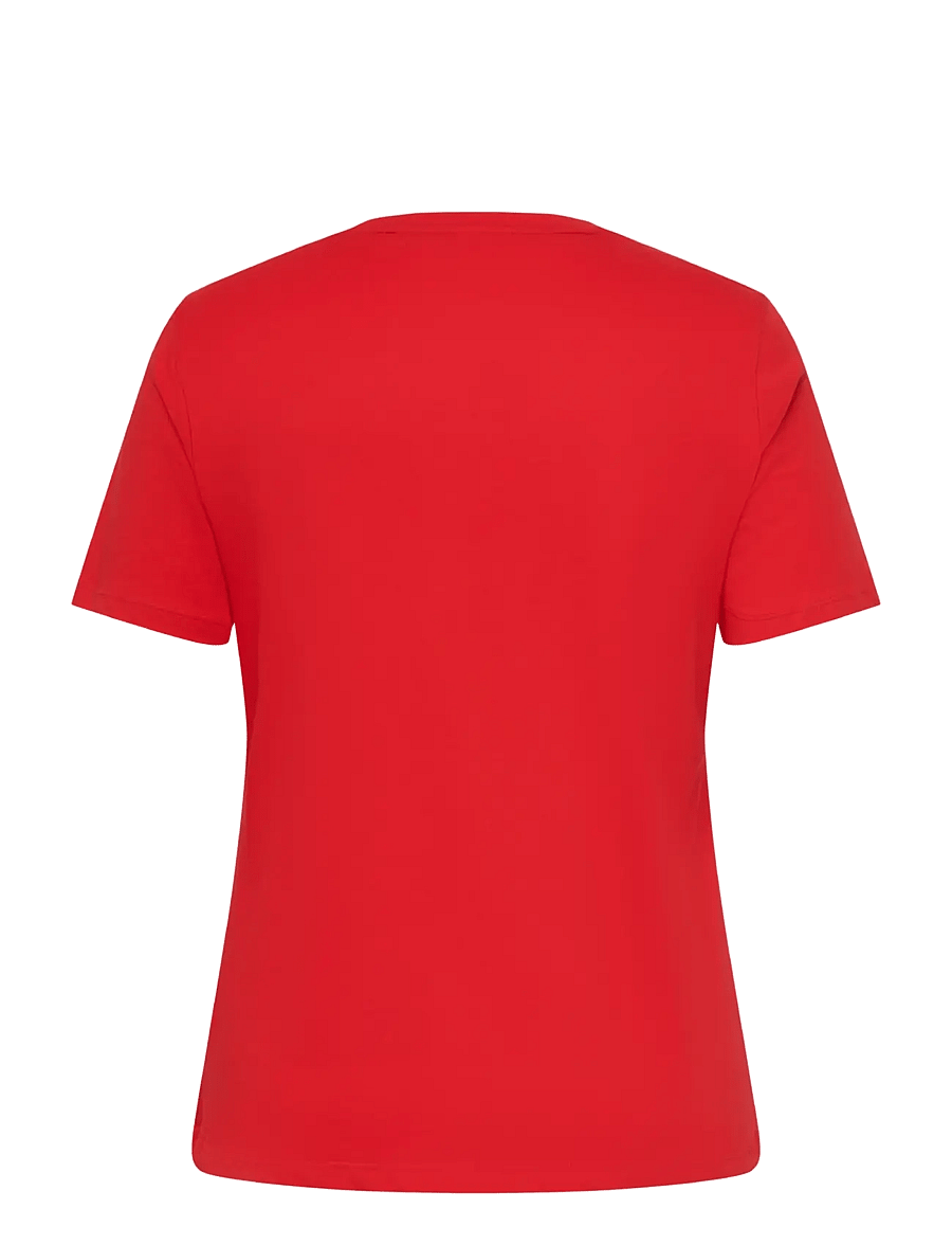 ONLY Carmakoma - CARKITA REG S/S TEE XMAS JRS - high risk red - 1