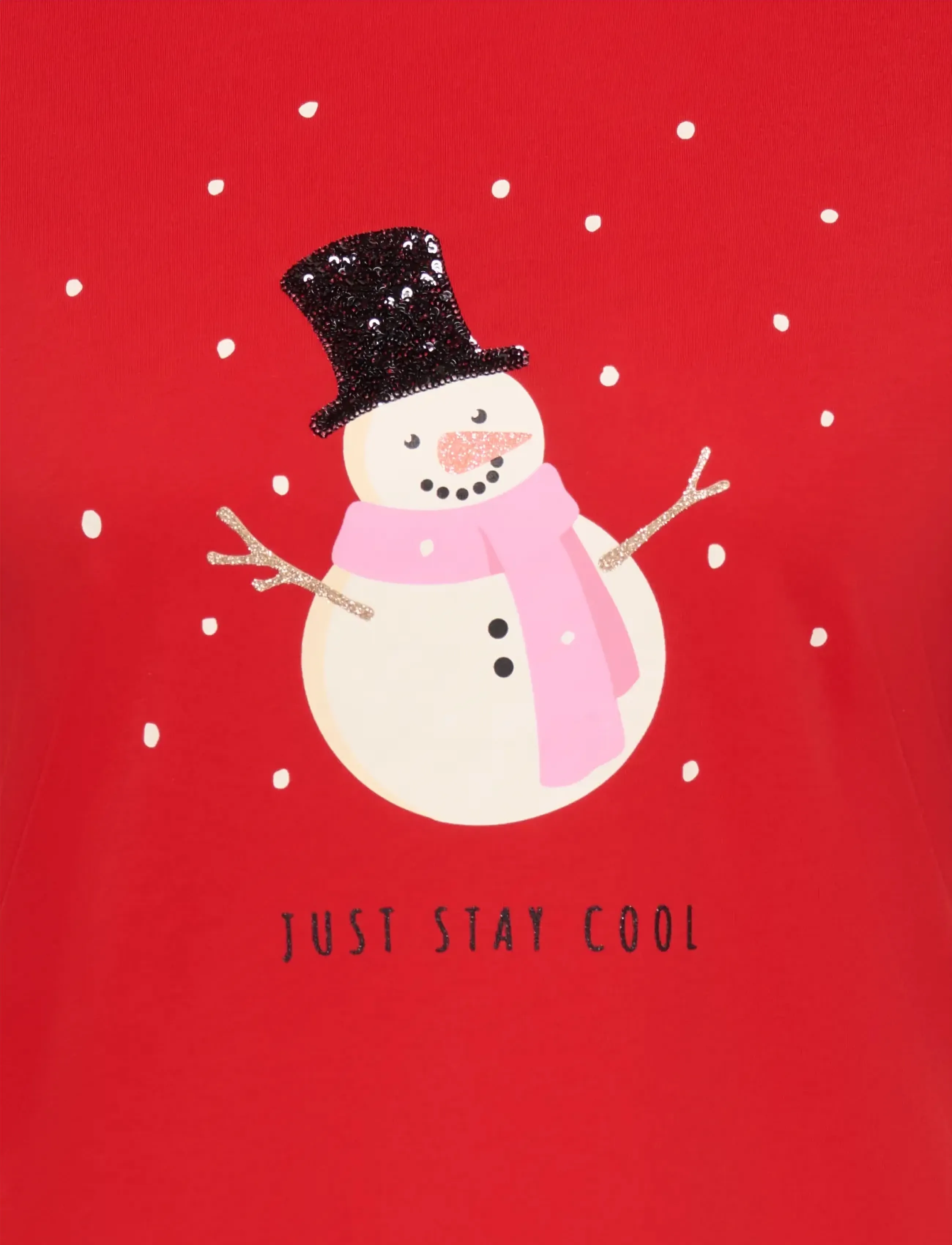 ONLY Carmakoma - CARKITA REG S/S TEE XMAS JRS - high risk red - 2