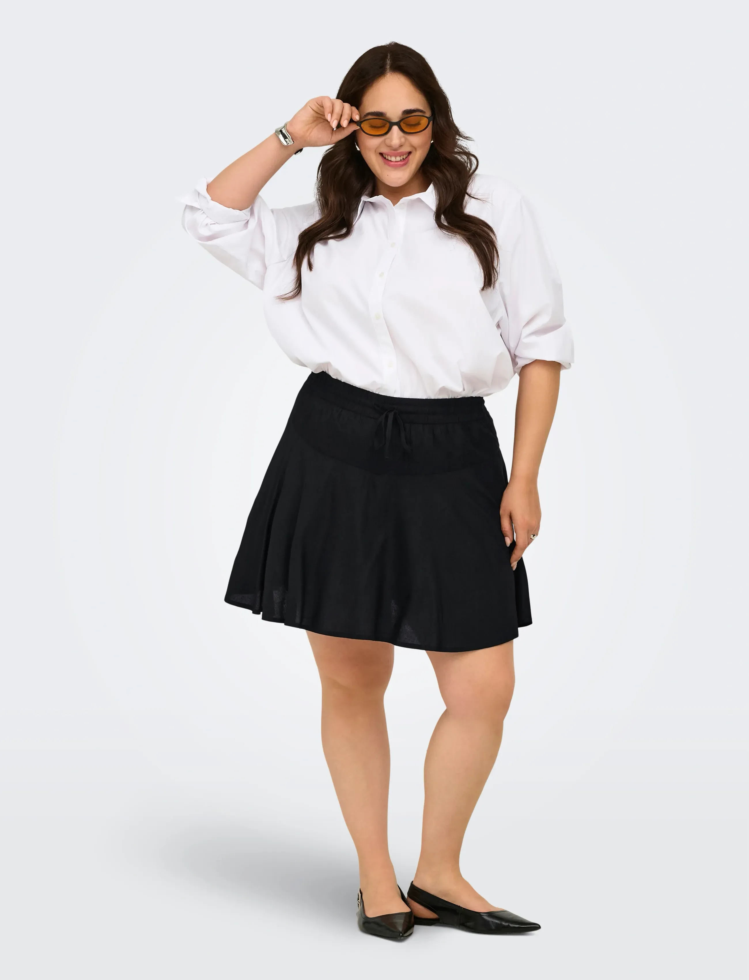ONLY Carmakoma - CARNALA SKORT WVN NOOS - kurze röcke - black - 4