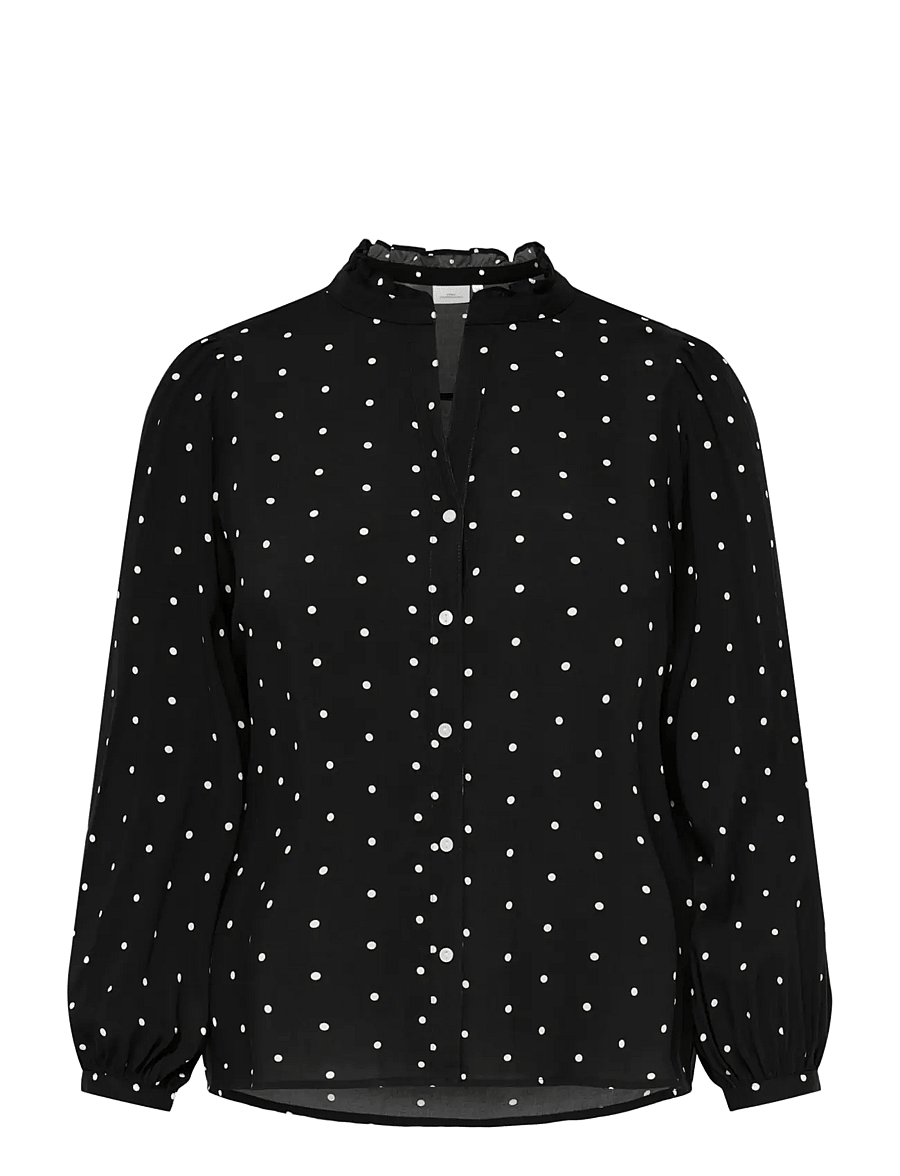 ONLY Carmakoma - CARRAYA L/S SHIRT WVN NOOS - långärmade skjortor - black - 0