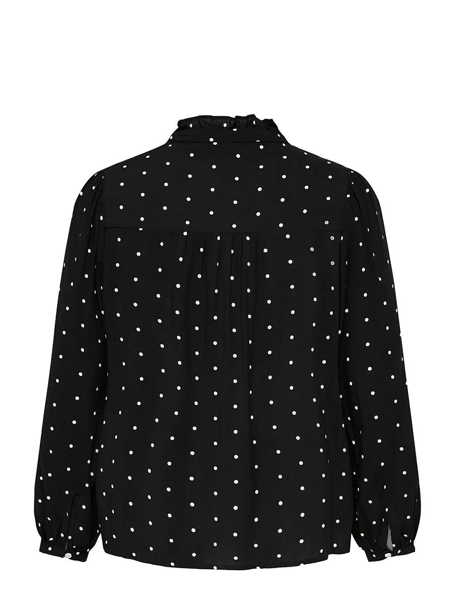 ONLY Carmakoma - CARRAYA L/S SHIRT WVN NOOS - långärmade skjortor - black - 1