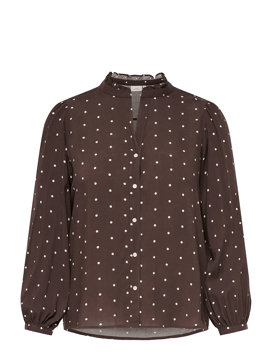 ONLY Carmakoma - CARRAYA L/S SHIRT WVN NOOS - langærmede skjorter - deep mahogany - 1