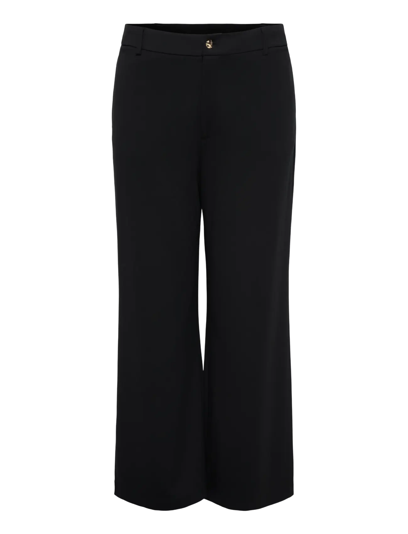 ONLY Carmakoma CARGOLDTRASH-TAILOR HW STR PANT TLR NOOS - Rette bukser - BLACK / black