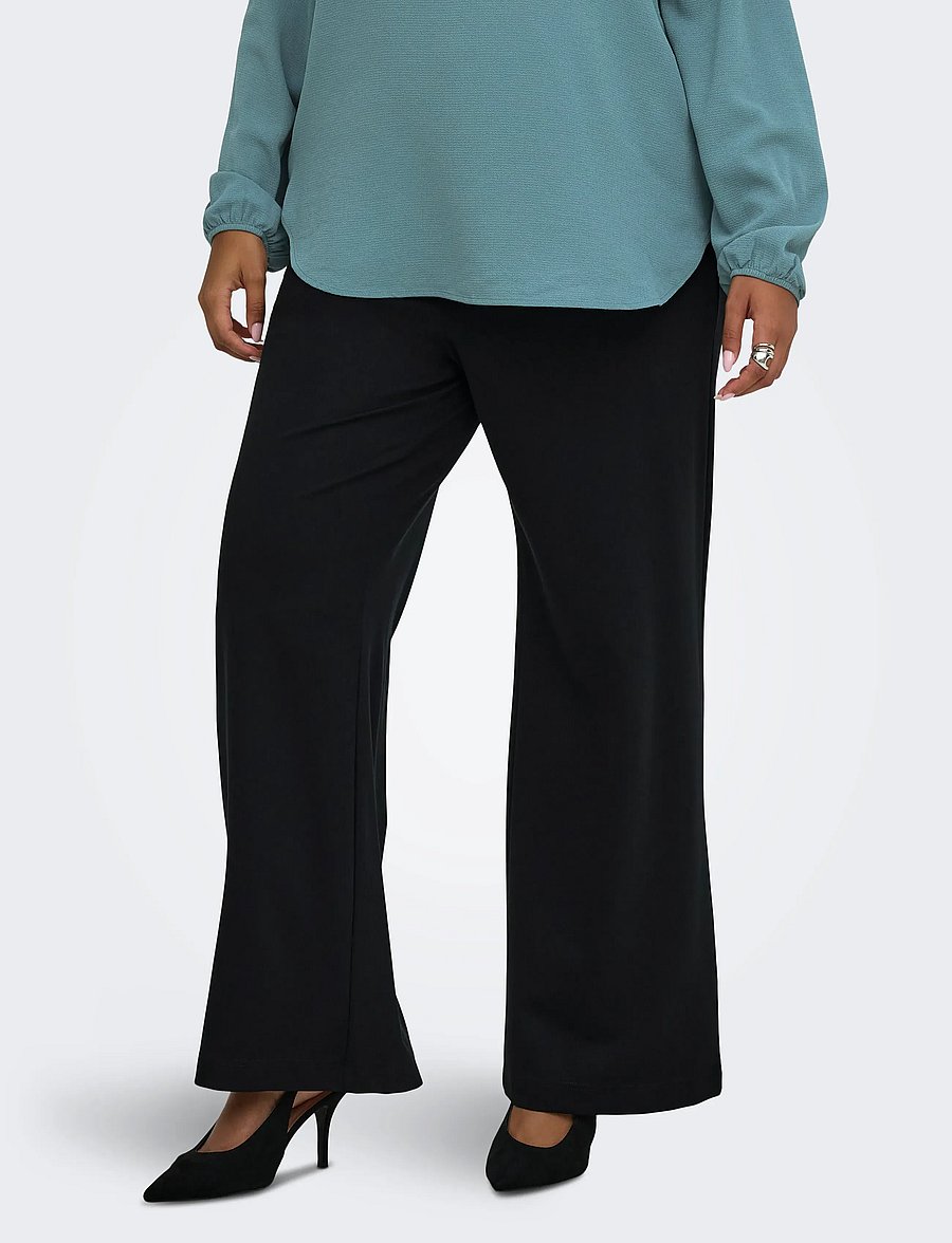 ONLY Carmakoma - CARGOLDTRASH-TAILOR HW STR PANT TLR NOOS - spodnie proste - black - 0