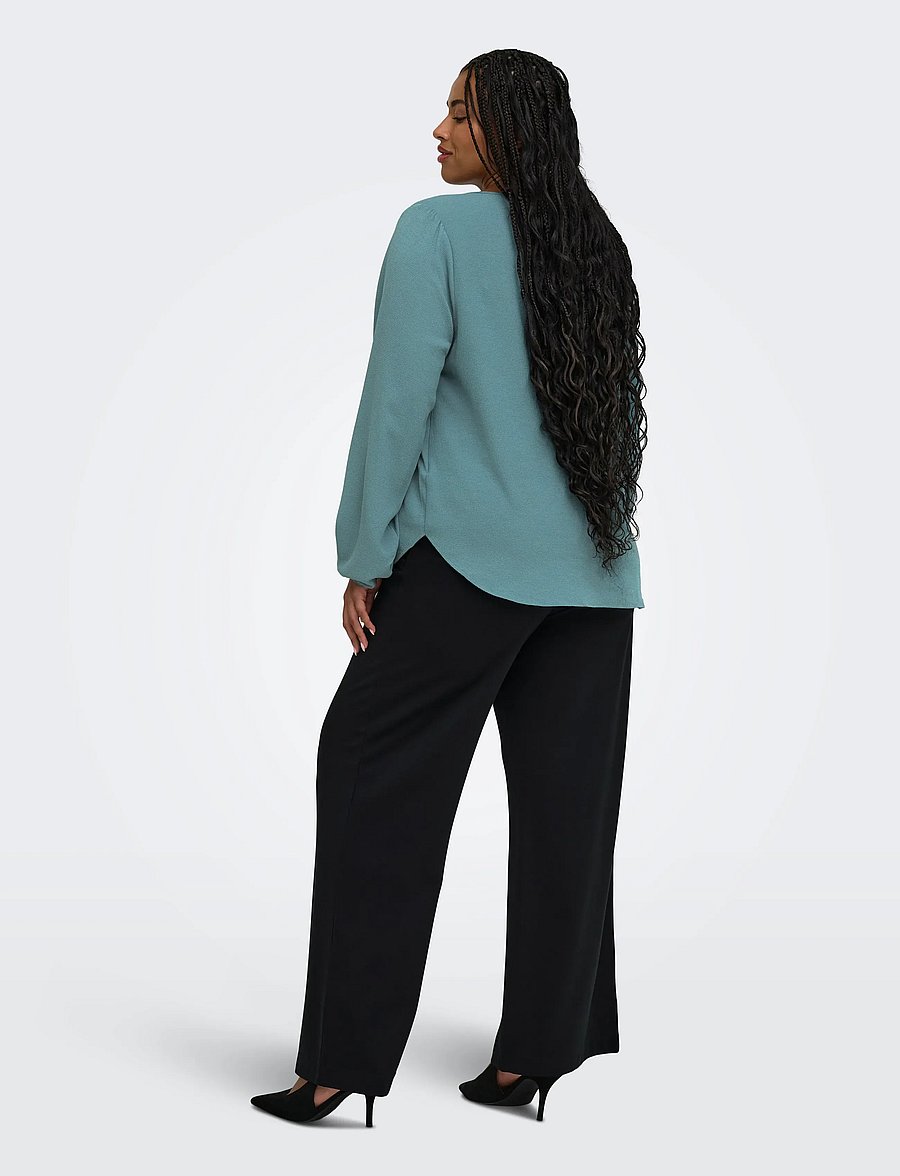 ONLY Carmakoma - CARGOLDTRASH-TAILOR HW STR PANT TLR NOOS - spodnie proste - black - 3