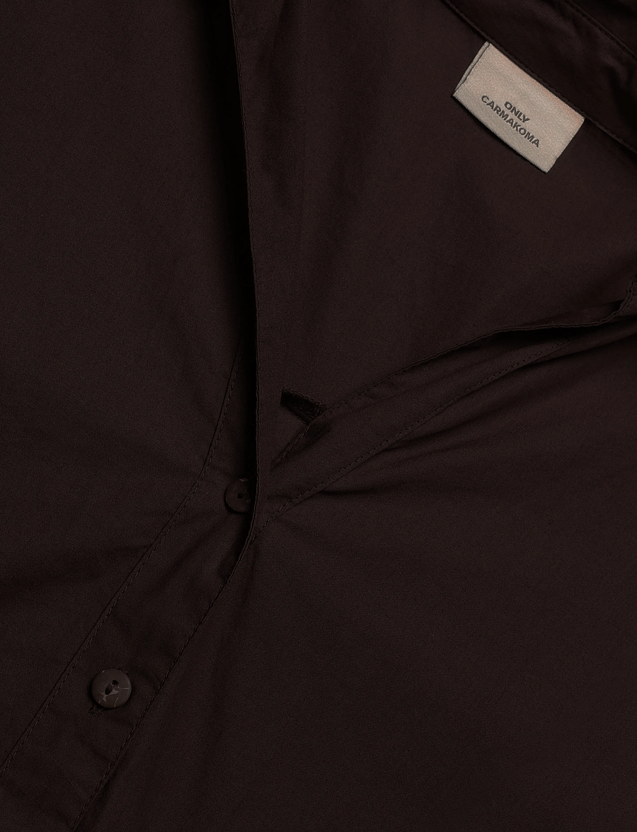 ONLY Carmakoma - CARSAJA KERI 3/4 SHIRT WVN NOOS - coffee bean - 2