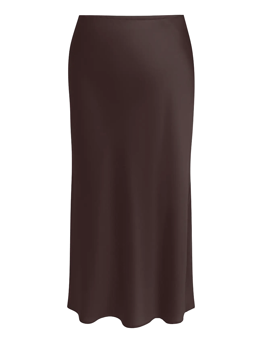 ONLY Carmakoma - CARCHIGO MIDAXI SATIN SKIRT WVN - satiinseelikud - black coffee - 1