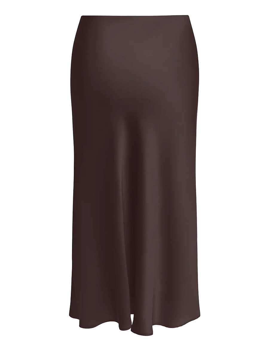 ONLY Carmakoma - CARCHIGO MIDAXI SATIN SKIRT WVN - satiinseelikud - black coffee - 2