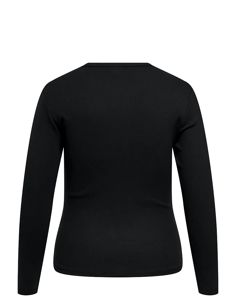 ONLY Carmakoma - CARVAL L/S O-NECK TOP JRS NOOS - palaidinukės ilgomis rankovėmis - black - 1