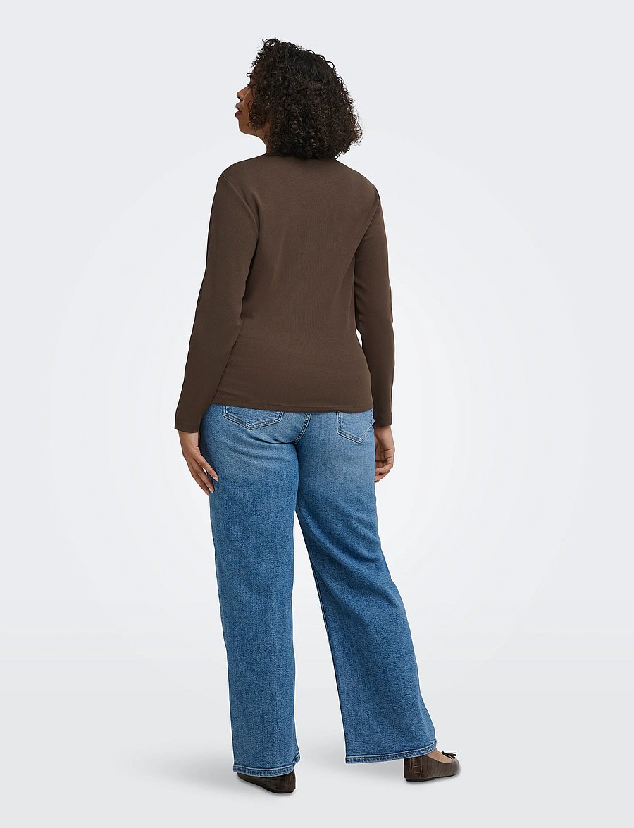 ONLY Carmakoma - CARVAL L/S O-NECK TOP JRS NOOS - langærmede toppe - bracken - 3
