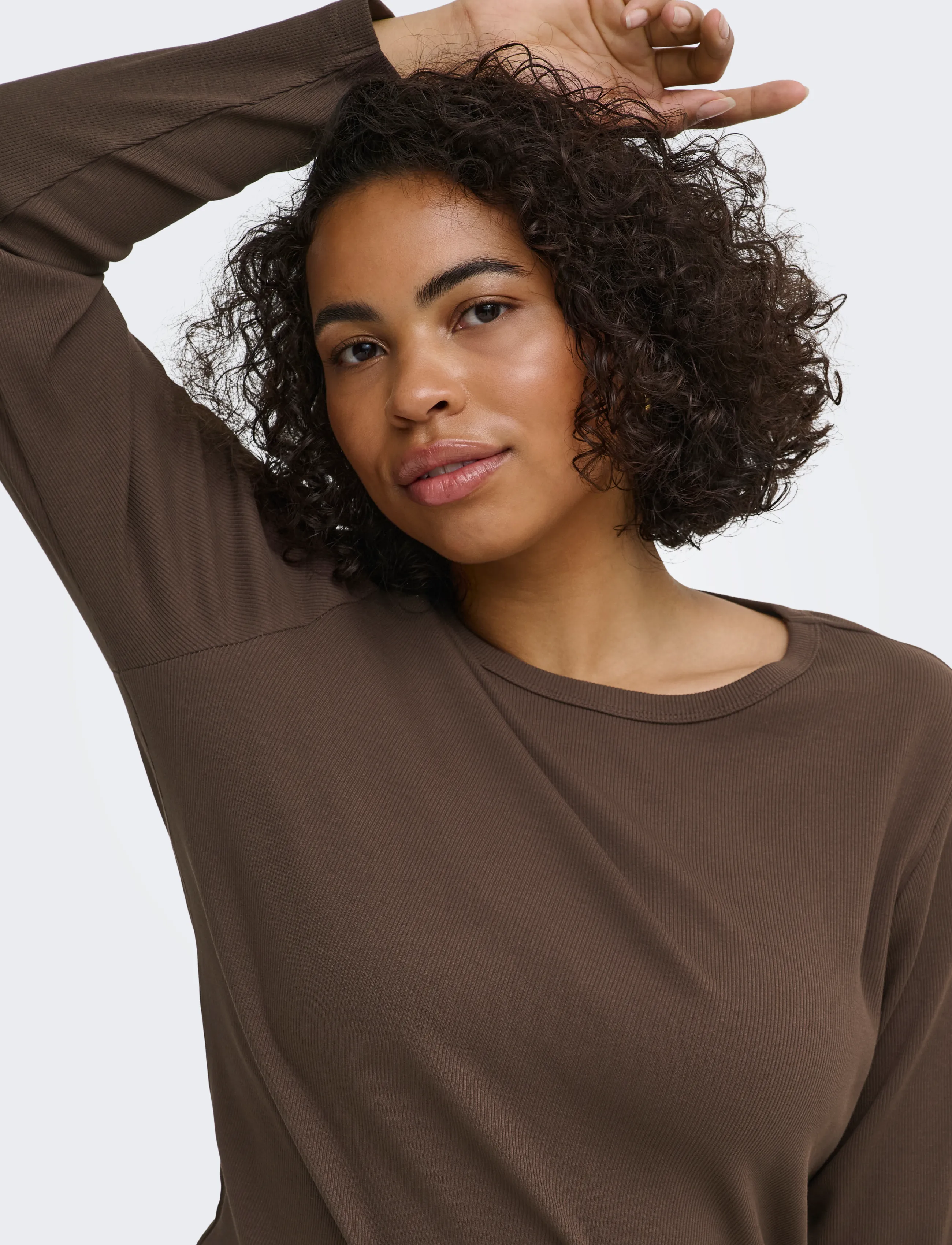 ONLY Carmakoma - CARVAL L/S O-NECK TOP JRS NOOS - langærmede toppe - bracken - 5