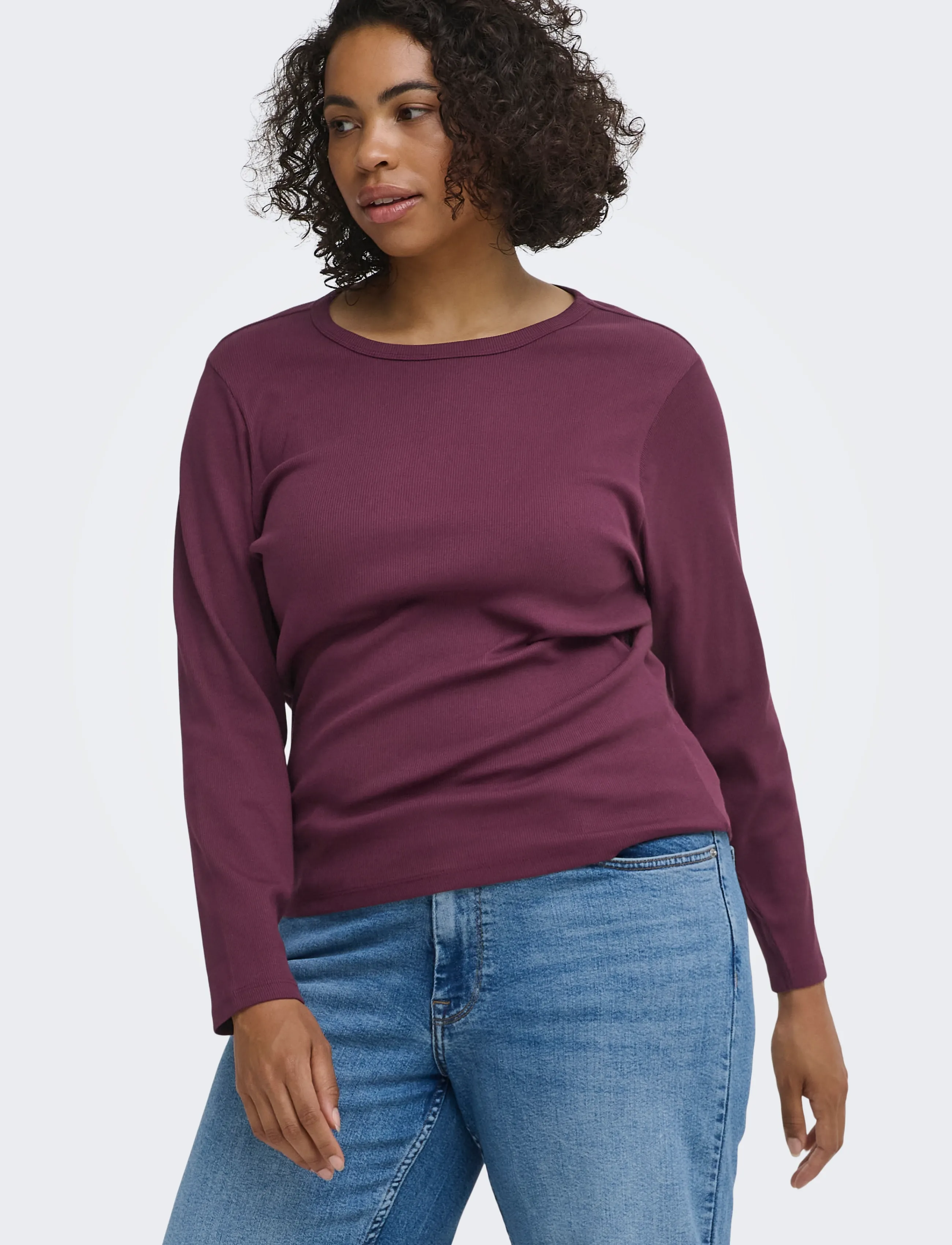 ONLY Carmakoma Carval L/S O-Neck Top Jrs Noos långärmade t-shirt dam – bild 6