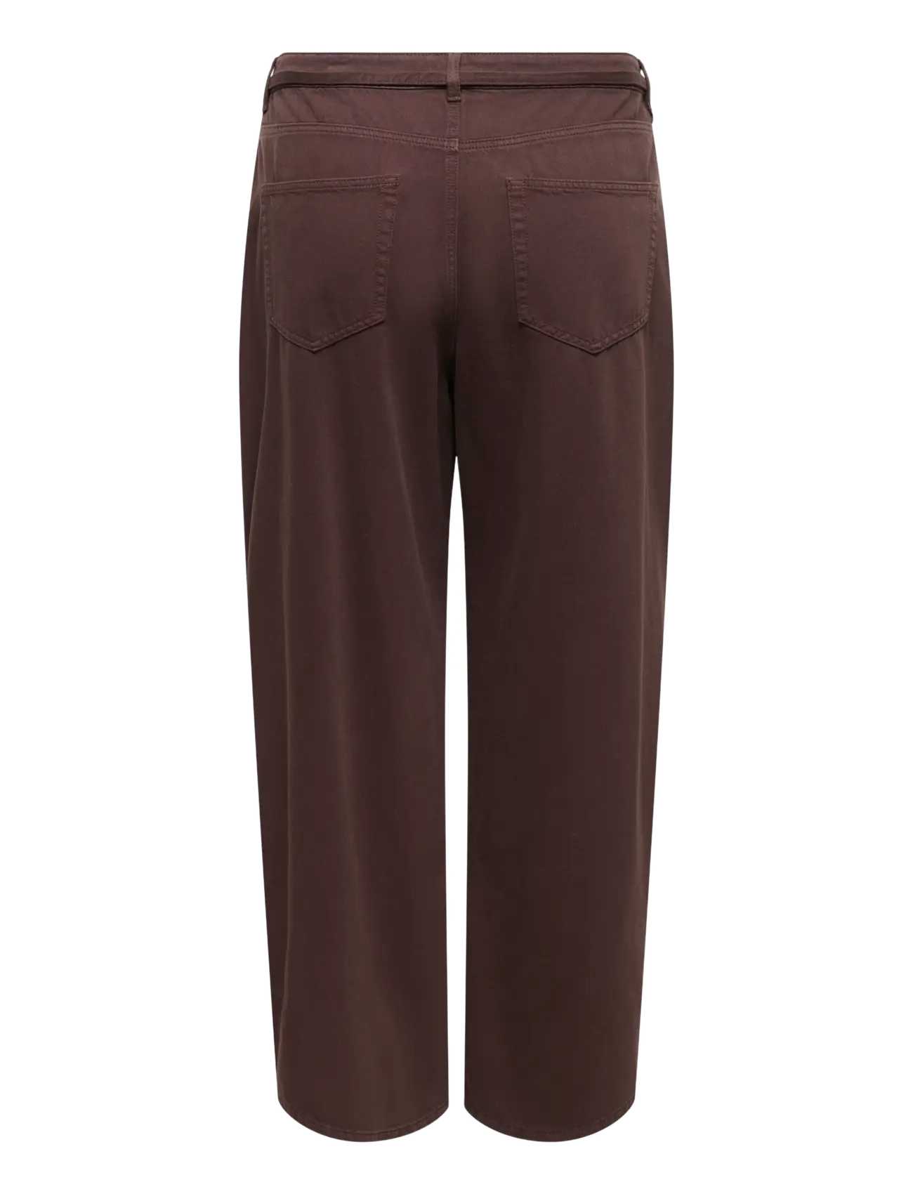 ONLY Carmakoma - CARGIANNA-SILLA MW STR BELT PANT PNTNOOS - coffee bean - 2