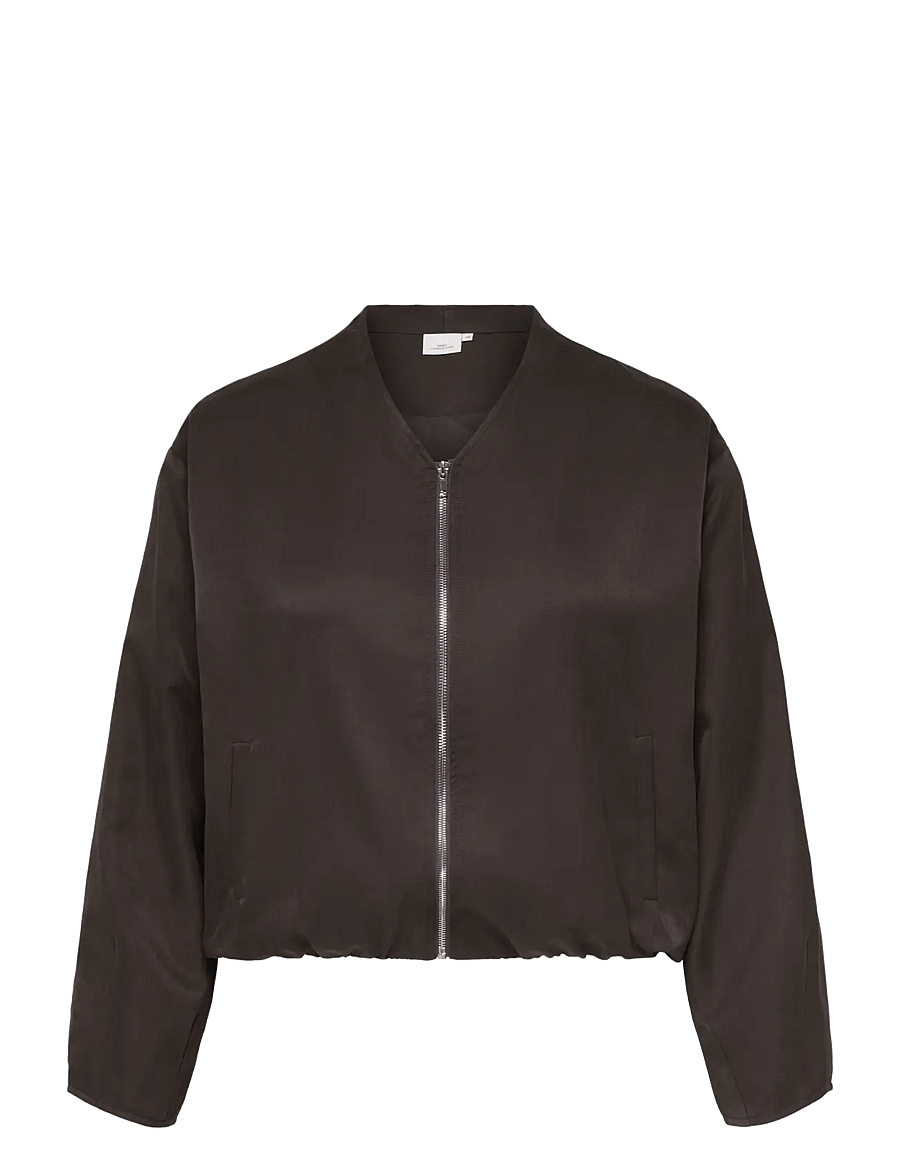 ONLY Carmakoma - CARLUCCA L/S ZIP BOMBER PNT - coffee bean - 0