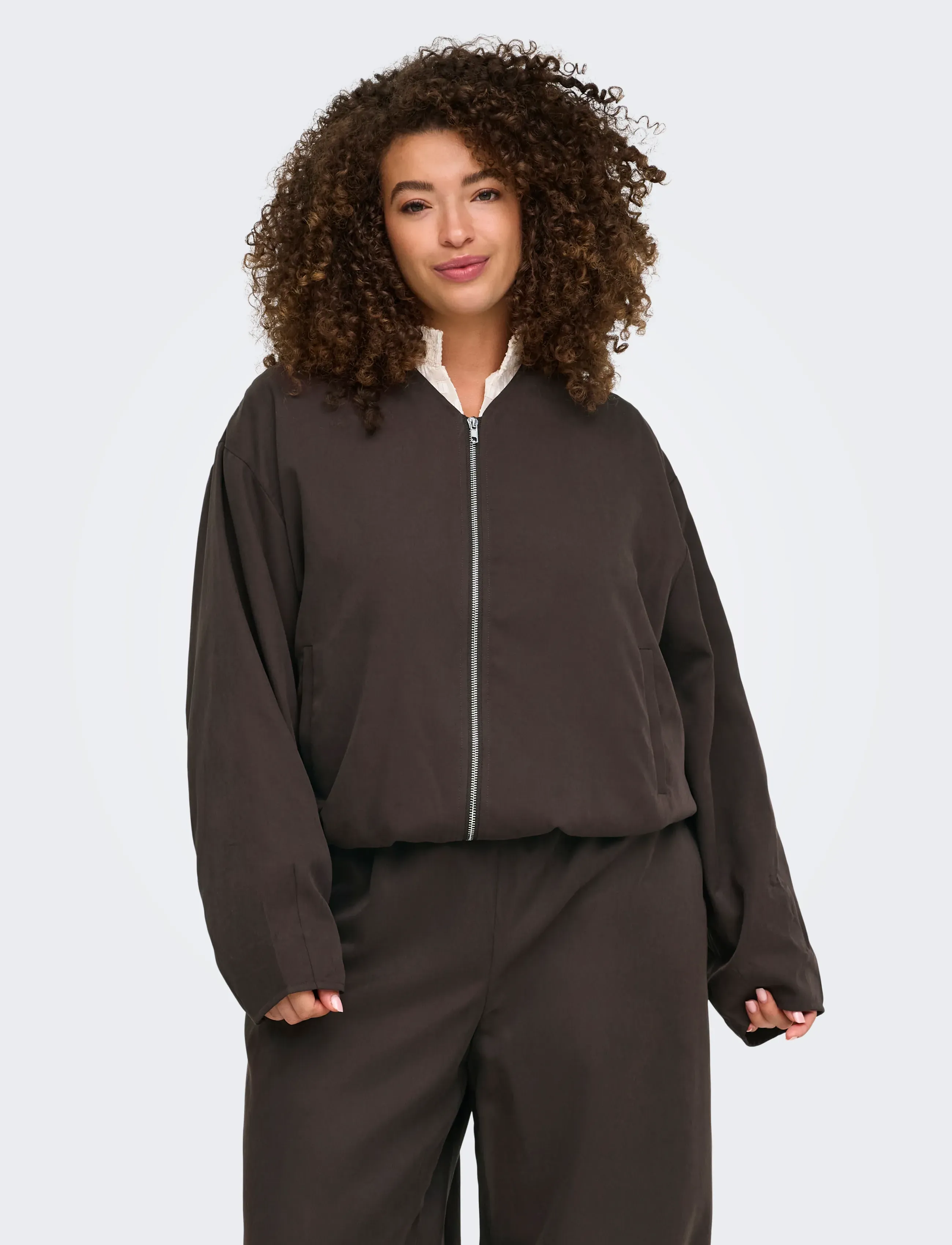 Carlucca L/S Zip Bomber Pnt