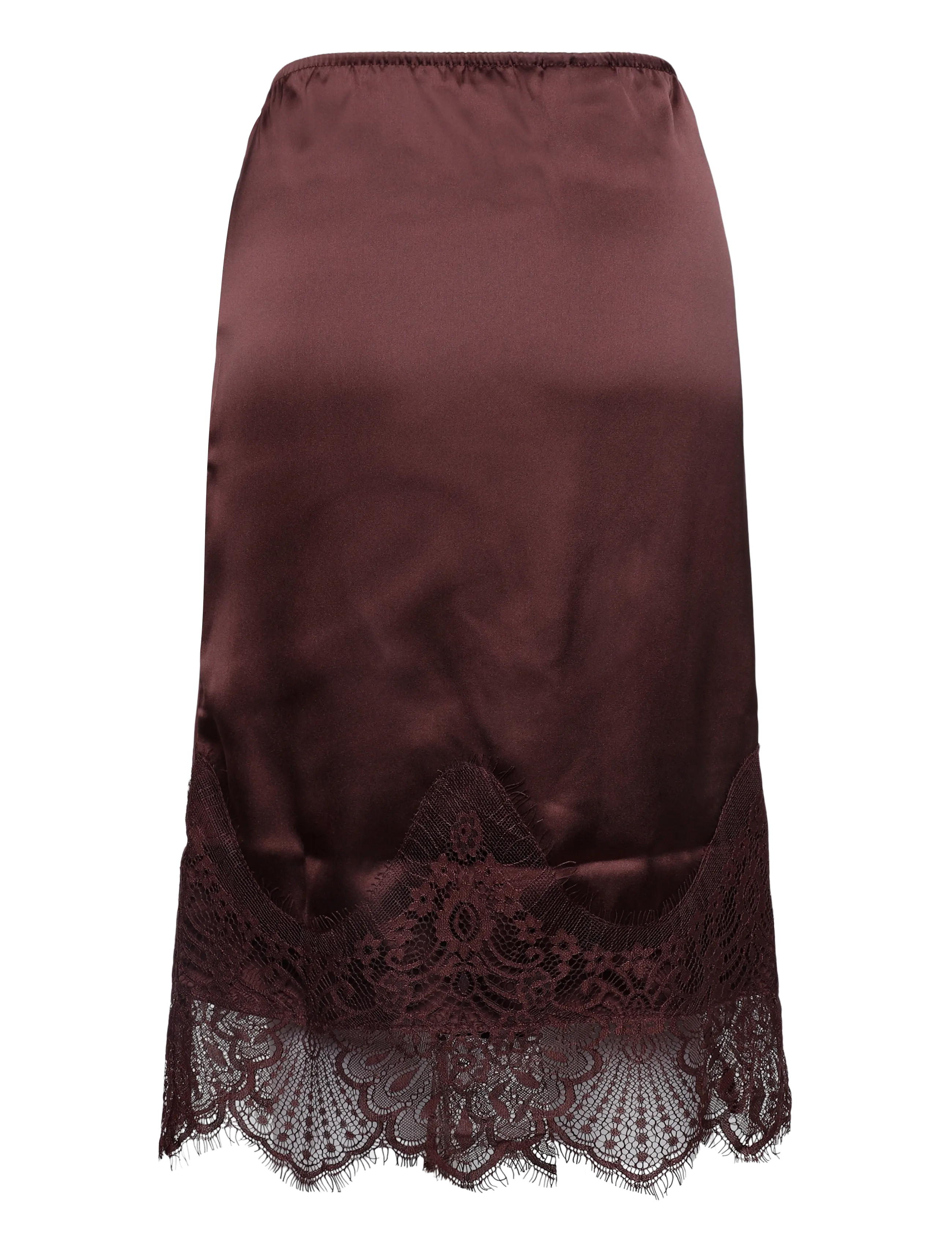 ONLY Carmakoma - CARINDONA MIDI LACE SATIN SKIRT WVN - chocolate torte - 1