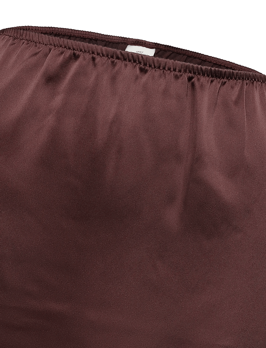 ONLY Carmakoma - CARINDONA MIDI LACE SATIN SKIRT WVN - chocolate torte - 2