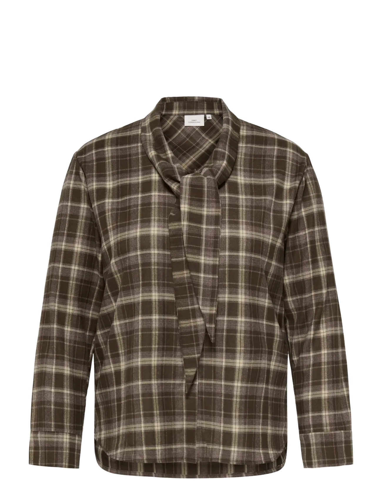 ONLY Carmakoma - CARGUKA L/S TIE ASSY SHIRT WVN - langärmlige hemden - slate black - 1