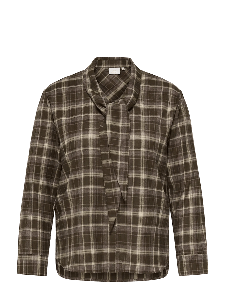 ONLY Carmakoma - CARGUKA L/S TIE ASSY SHIRT WVN - langärmlige hemden - slate black - 1