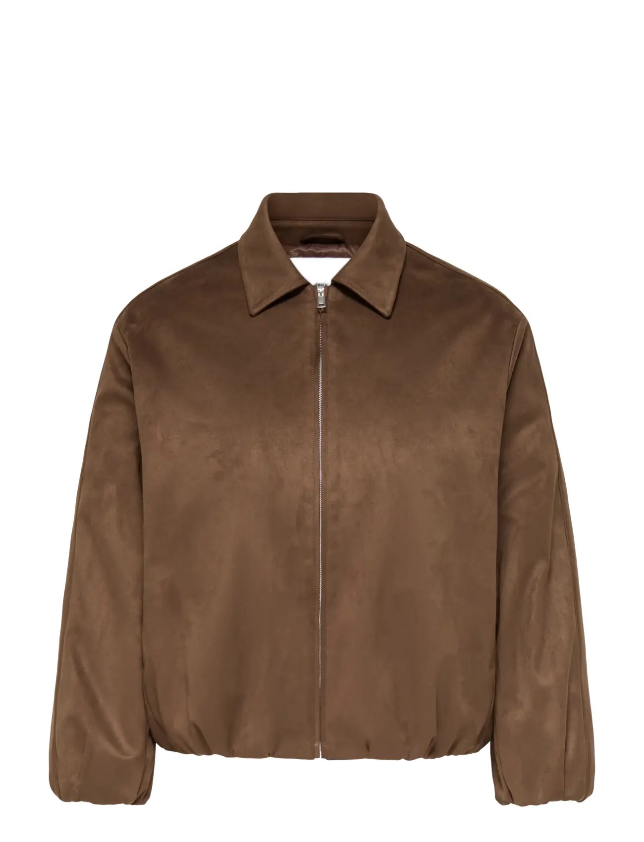 ONLY Carmakoma CARFIONA FAUX SUEDE PADDED BOMBER OTW - Kläder - EMPERADOR / brown