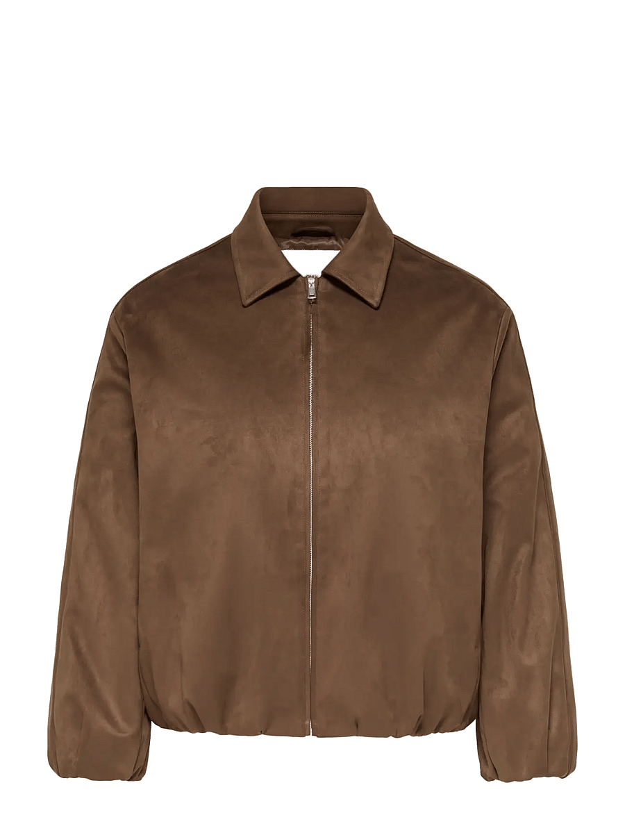 ONLY Carmakoma - CARFIONA FAUX SUEDE PADDED BOMBER OTW - emperador - 0