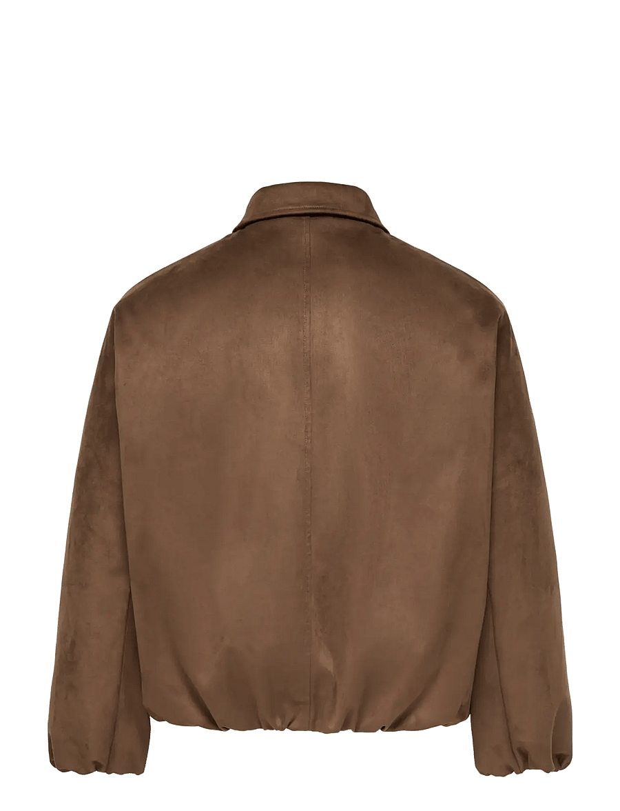 ONLY Carmakoma - CARFIONA FAUX SUEDE PADDED BOMBER OTW - emperador - 1