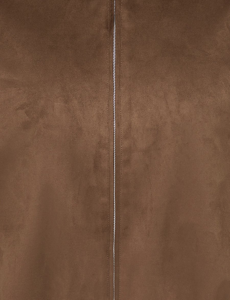 ONLY Carmakoma - CARFIONA FAUX SUEDE PADDED BOMBER OTW - emperador - 2