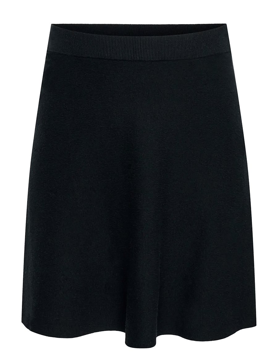 ONLY Carmakoma - CARAMAR SKATER MINI SKIRT KNT - strickröcke - black - 1