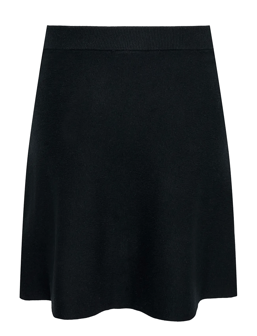 ONLY Carmakoma - CARAMAR SKATER MINI SKIRT KNT - strickröcke - black - 2