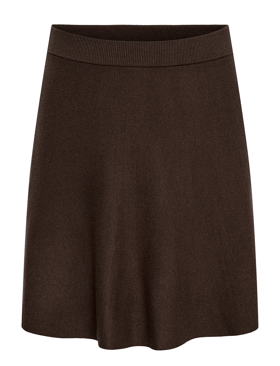 ONLY Carmakoma - CARAMAR SKATER MINI SKIRT KNT - strickröcke - coffee bean - 1