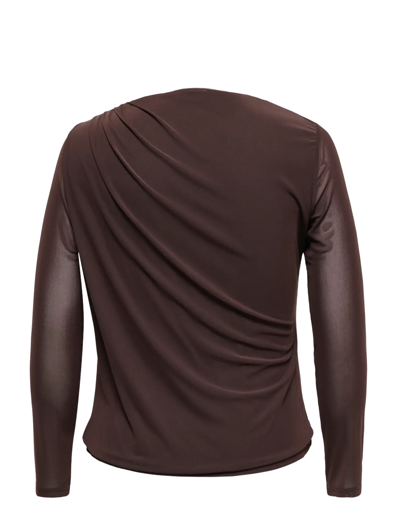 ONLY Carmakoma - CARSARA L/S MESH TOP JRS - chocolate torte - 1