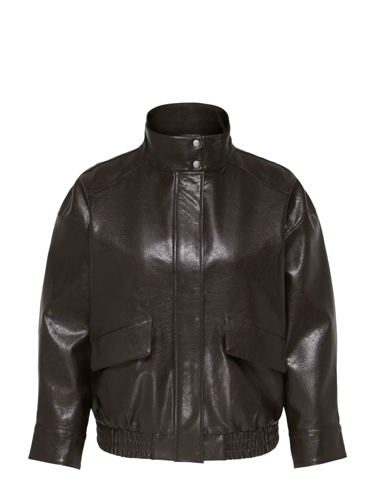 ONLY Carmakoma CARJULIA FAUX LEATHER OVZ. BOMBER  OTW - Transitional Layering - CHOCOLATE TORTE / brown
