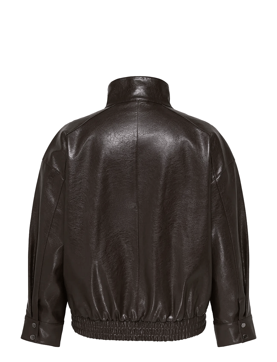 ONLY Carmakoma - CARJULIA FAUX LEATHER OVZ. BOMBER OTW - frühlingsjacken - chocolate torte - 1