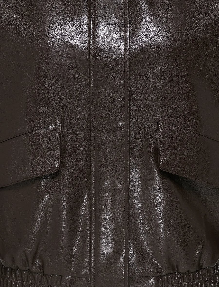 ONLY Carmakoma - CARJULIA FAUX LEATHER OVZ. BOMBER OTW - frühlingsjacken - chocolate torte - 2