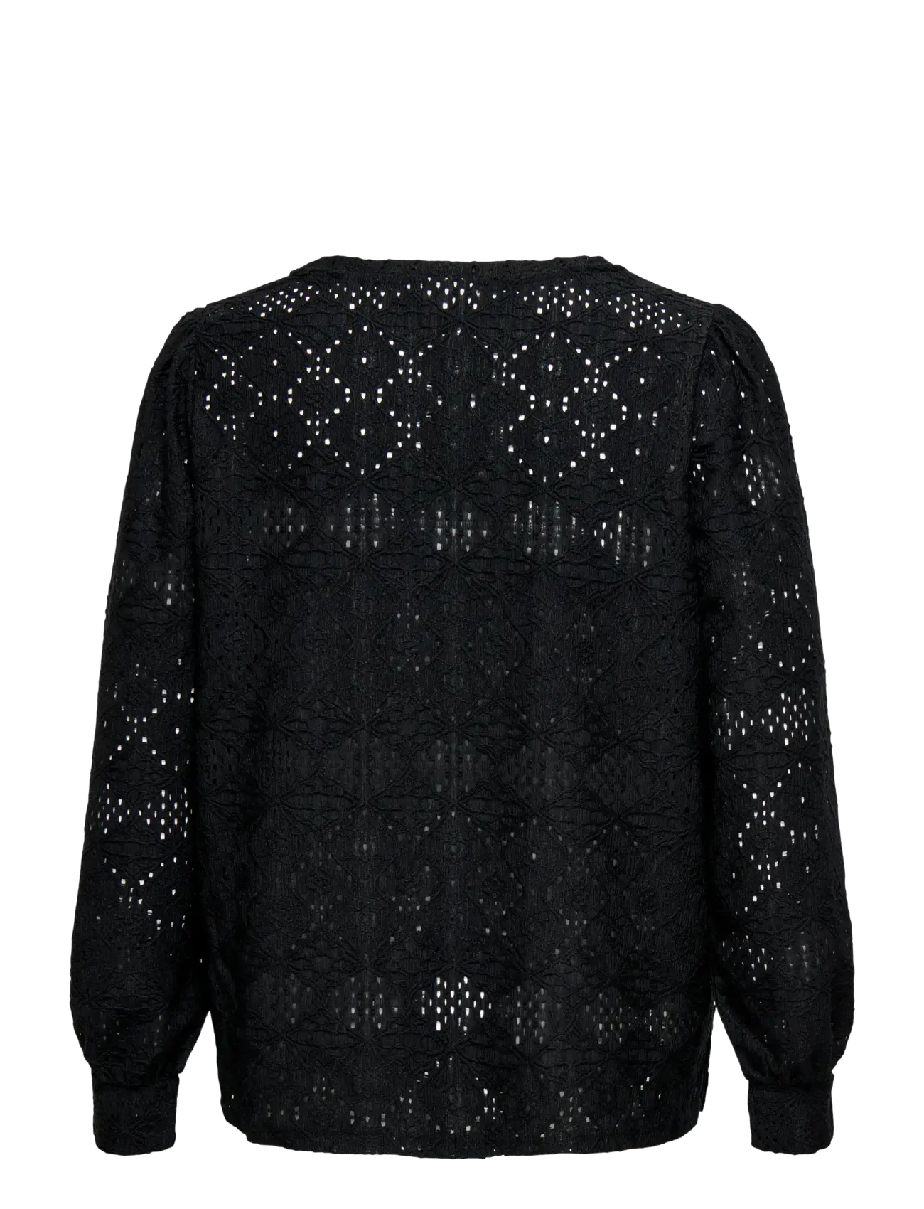ONLY Carmakoma - CARHELLEN L/S O-NECK BLOUSE JRS BF - langärmelige blusen - black - 2