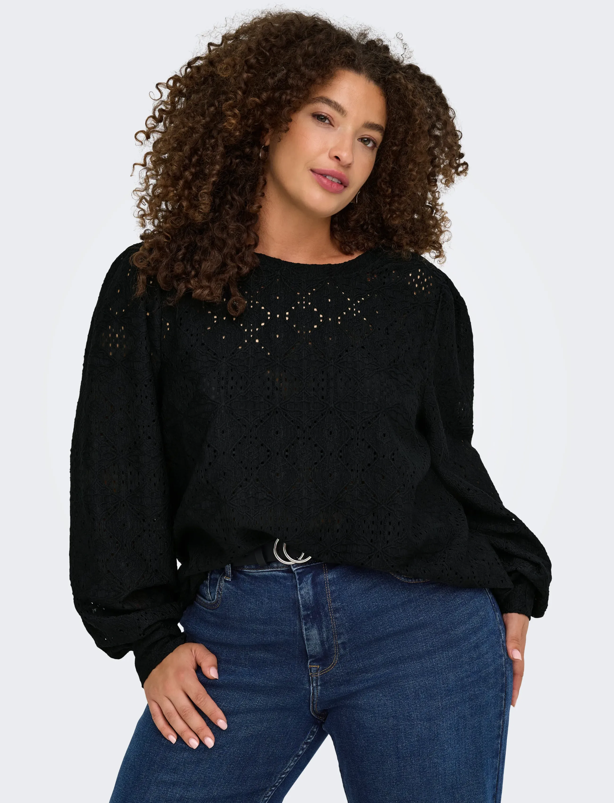 ONLY Carmakoma Carhellen L/S O-Neck Blouse Jrs Bf skjortor & blusar dam – bild 6