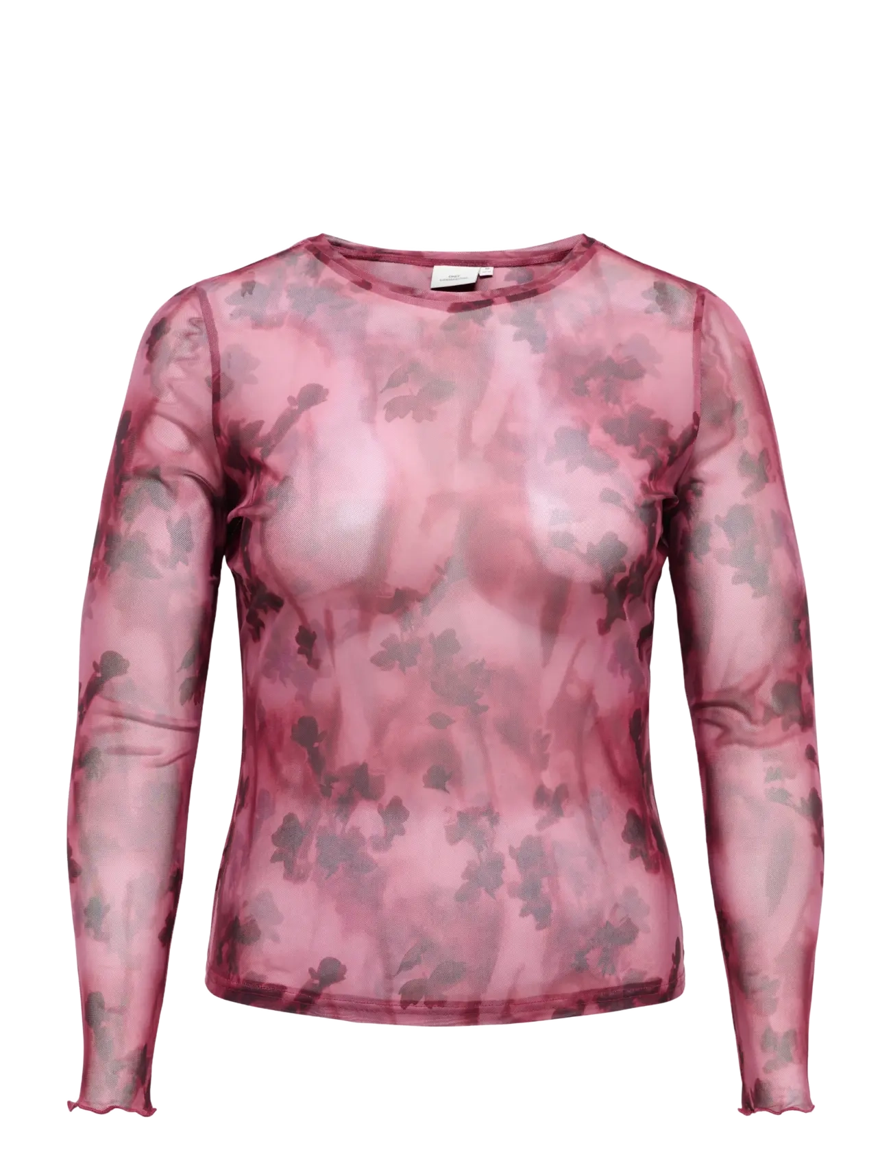 ONLY Carmakoma CARJUNGLE L/S O-NECK TOP JRS - Riided - RUMBA RED / red