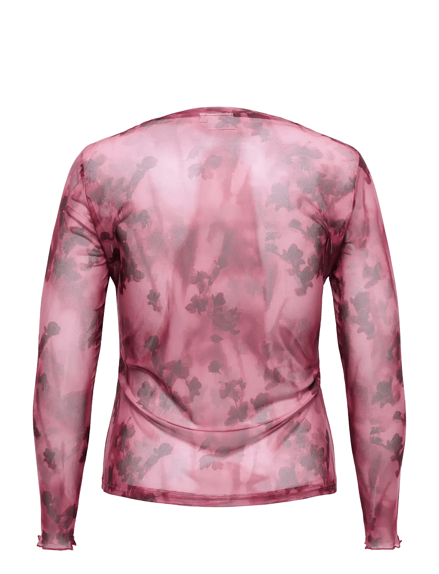 ONLY Carmakoma - CARJUNGLE L/S O-NECK TOP JRS - rumba red - 2
